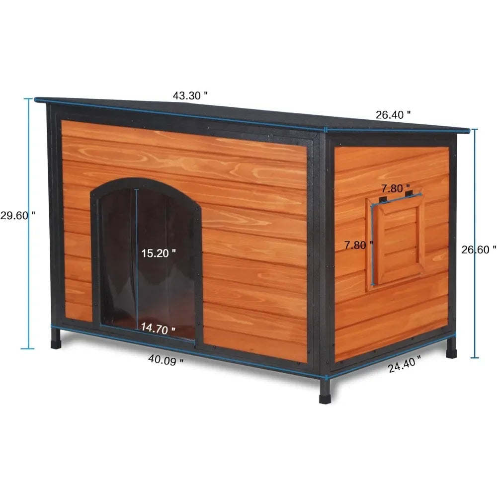 Dog House Outdoor Weatherproof Chew Proof Dog Kennel