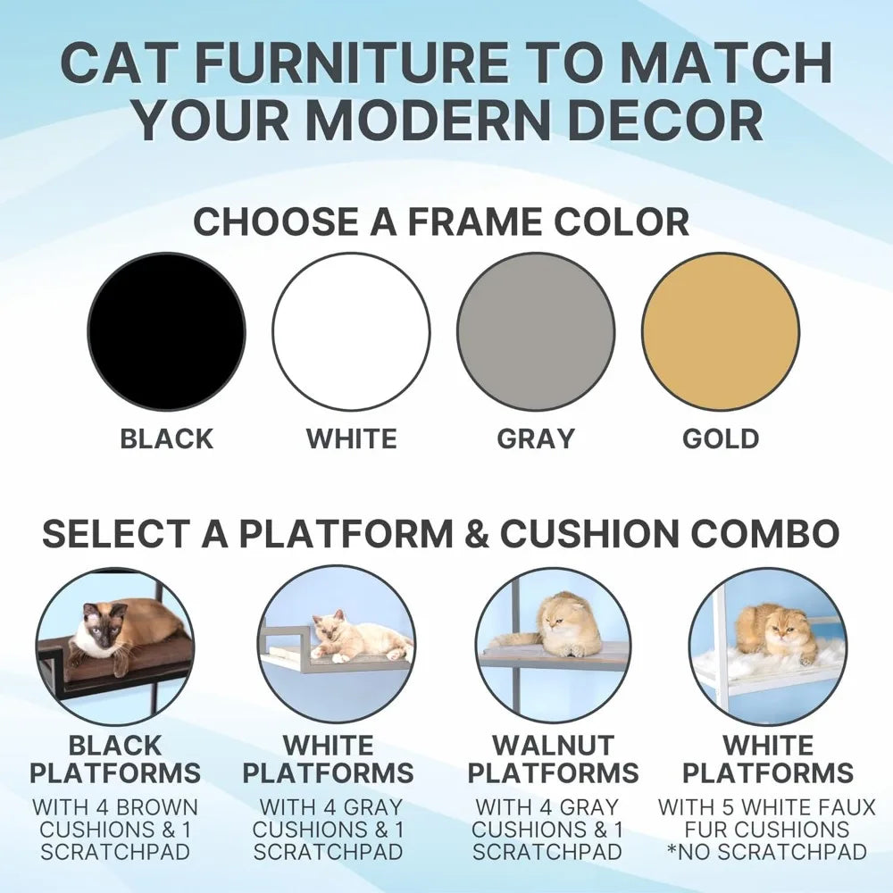 The Refined Feline Metropolitan Cat Condo Multi-Level Tower