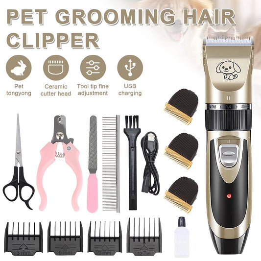 Electric Pet Clipper Grooming Kit for Dogs
