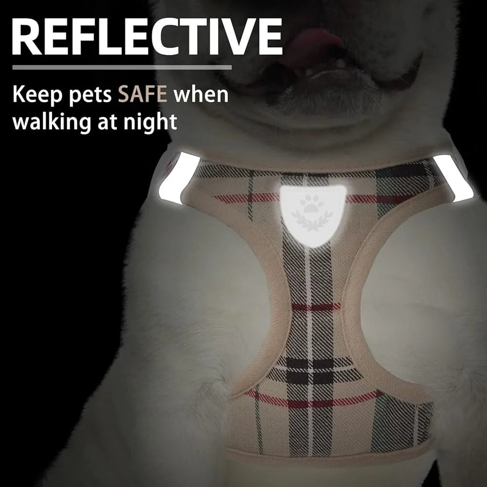 Adjustable No Pull Dog Harness Collar Leash Set