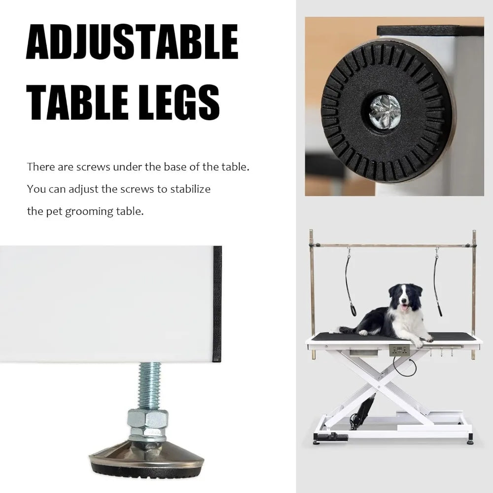 MKDK Professional Pet Grooming Table Adjustable Height Alloy Steel