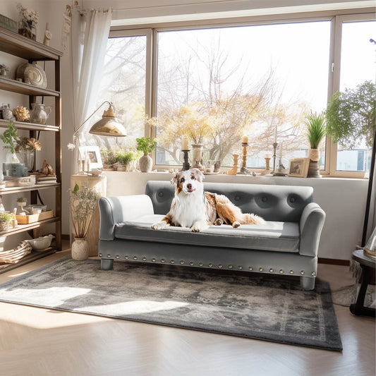 BINGOPAW Elevated Dog Bed Sofa with Removable Cushion