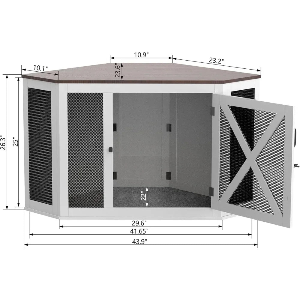 Wooden Dog Crate Furniture Indoor Decorative Kennel