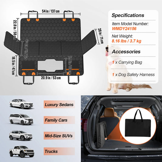 SucceBuy Dog Car Seat Cover with Mesh Window