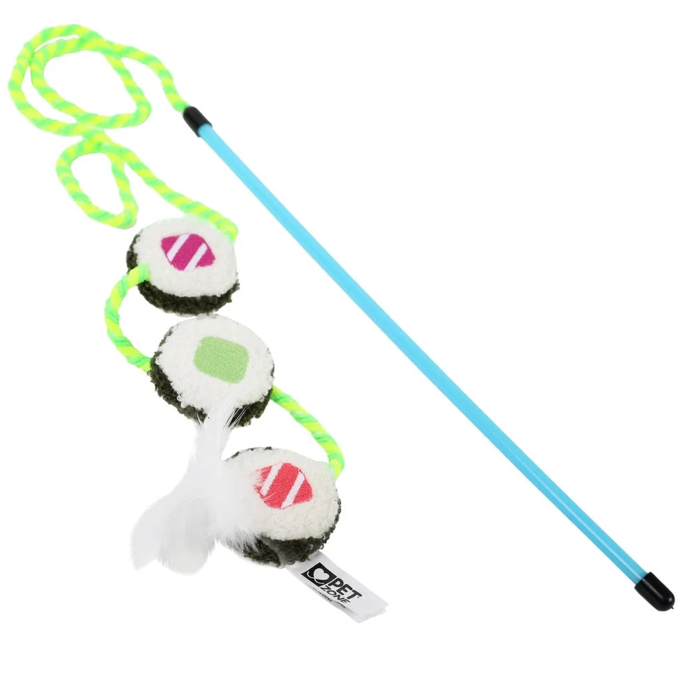 XMSJ Interactive Sushi Wand Cat Toy with Catnip
