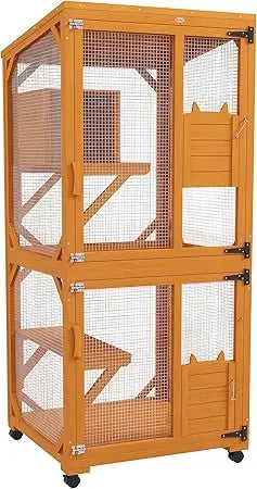 Wooden Catio Cat House by NoEnName