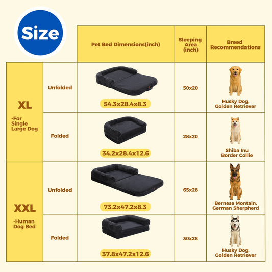 PEQULTICN Foldable Dog Bed Mat Portable Washable Anywhere