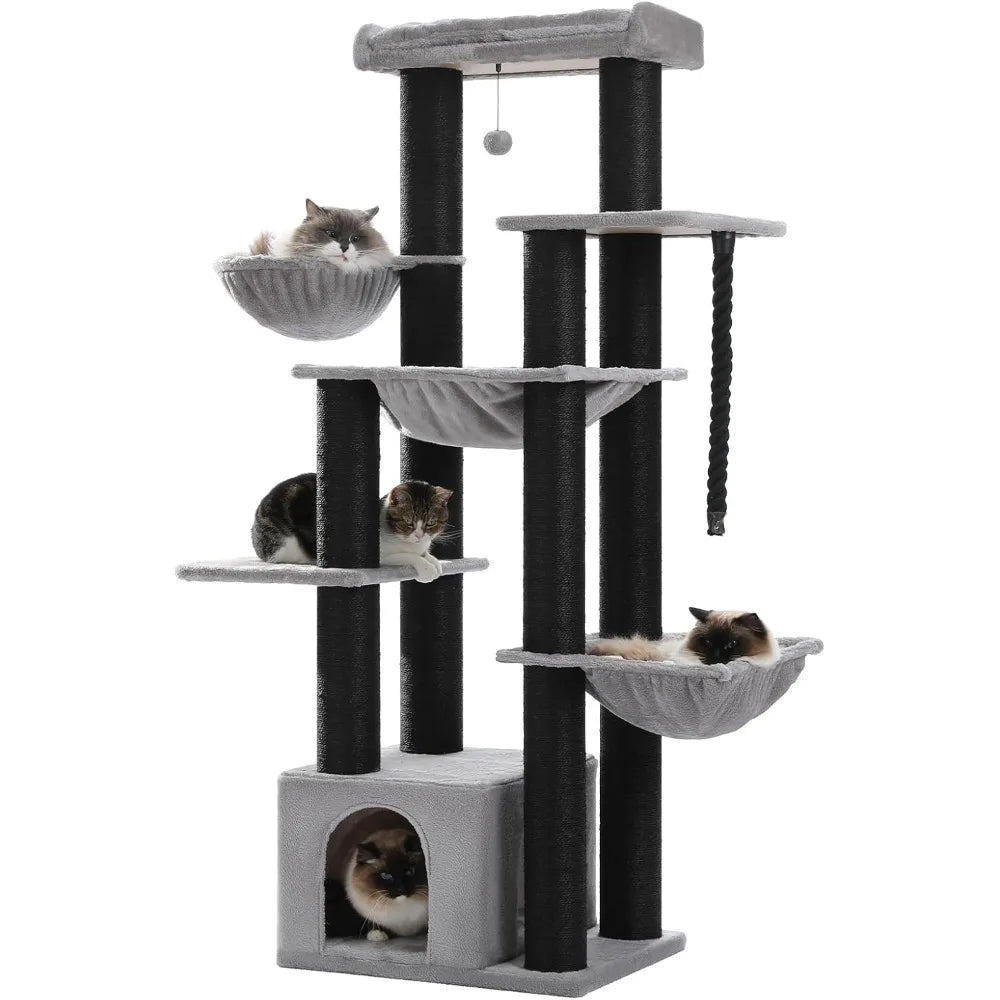 XXL Cat Tree Heavy-Duty Cat Tower for Indoor Cats