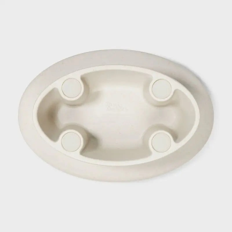 Elevated Pet Bowl 12oz Stainless Steel and Melamine Raised Dog Cat Dish with Wide Mouth Dishwasher Safe Gray Feeder