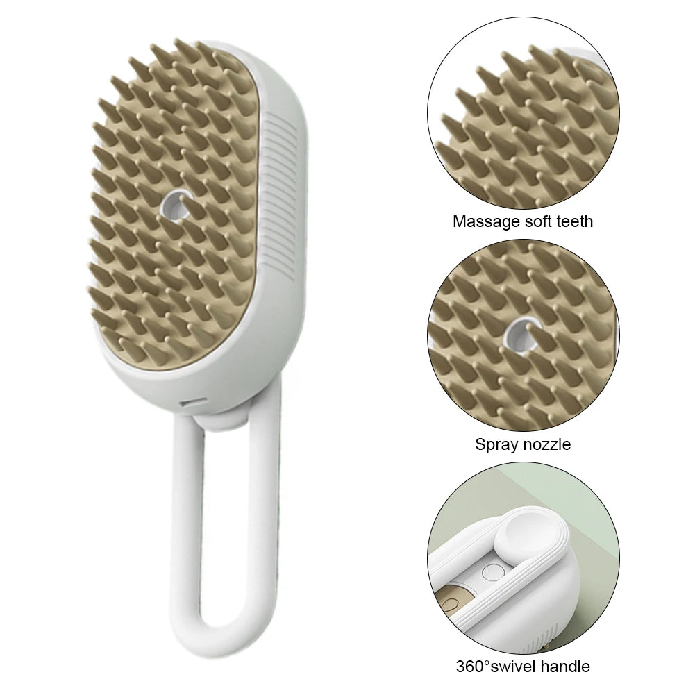 USB Rechargeable Electric Water Spray Brush for Pets