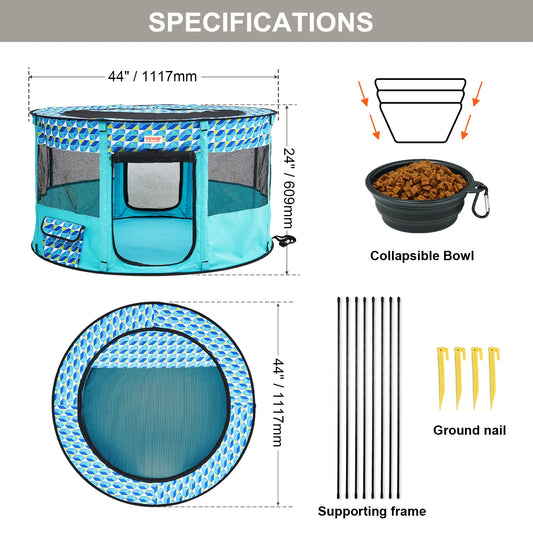 VEVOR Portable Foldable Pet Playpen Tent for Dogs