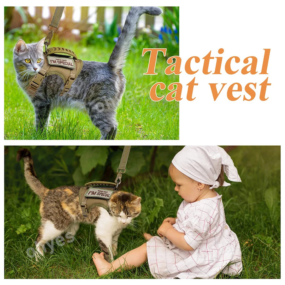 Petravel Tactical Cat Harness and Leash Set
