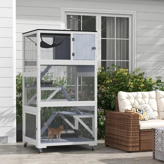 Outdoor Cat Enclosure House by NoEnName