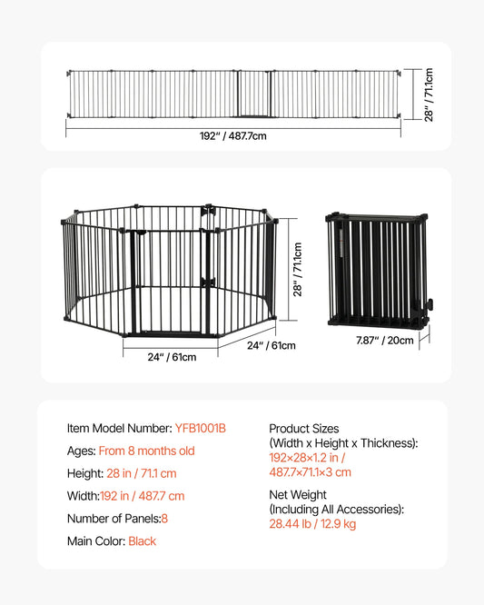 VEVOR Baby Gate Dog Security Pressure Mount Kit